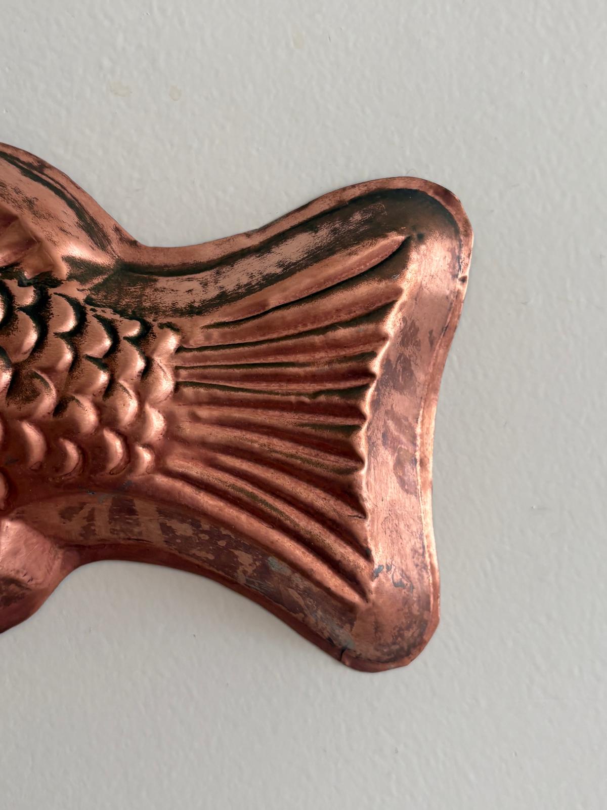 Vintage French Copper Fish Mold