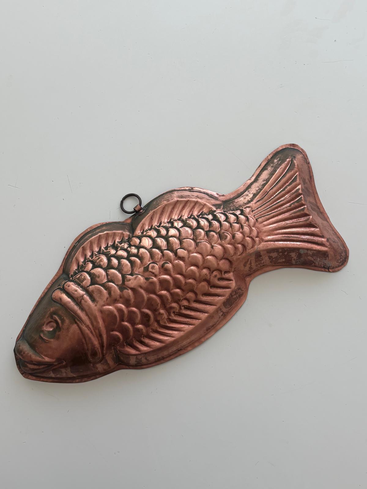 Vintage French Copper Fish Mold