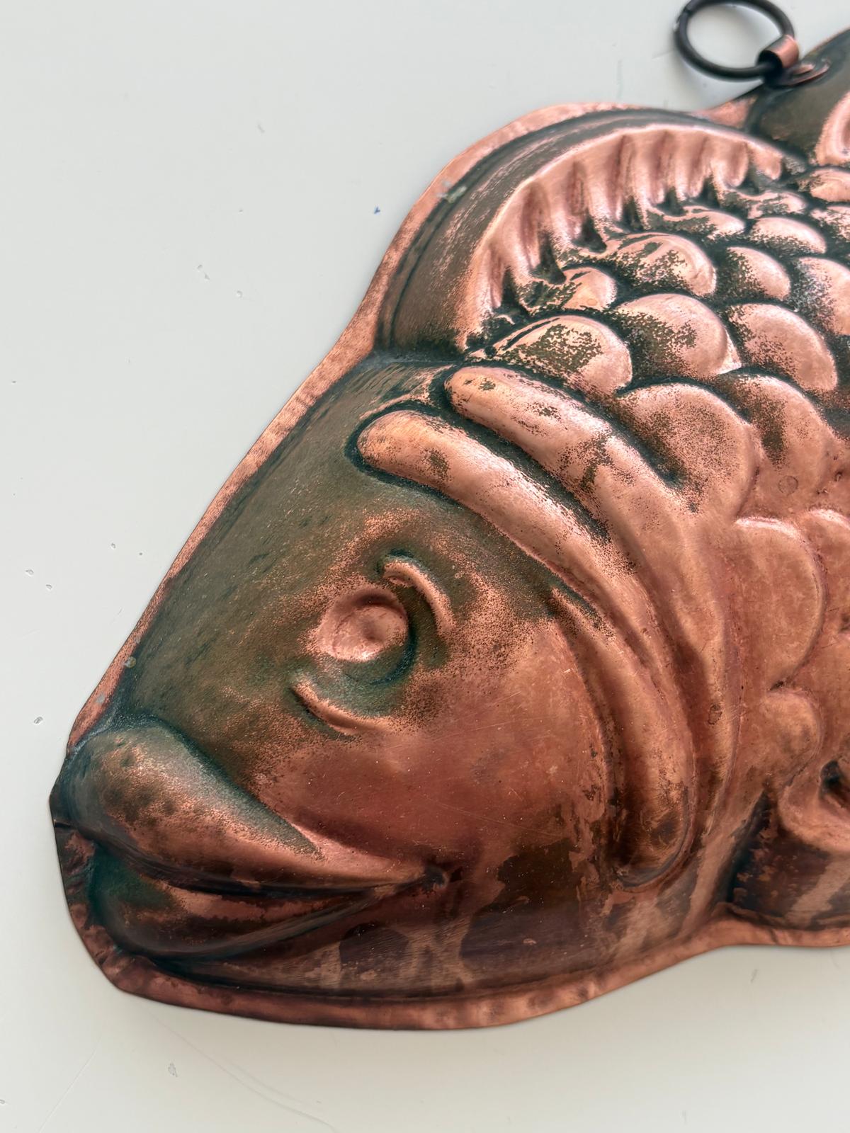 Vintage French Copper Fish Mold
