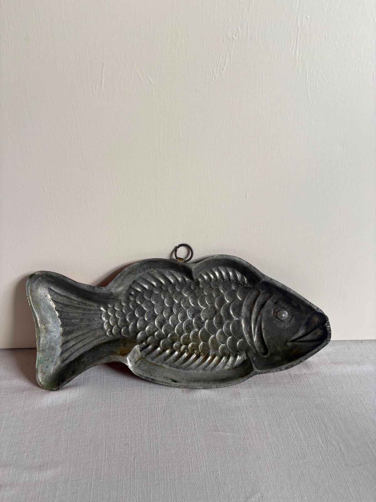 Vintage French Copper Fish Mold
