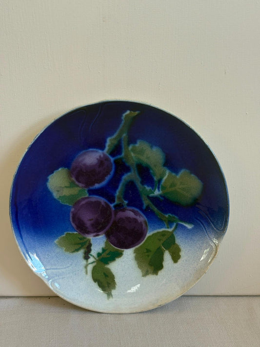 Antique French Gien Plum Plate No. 125