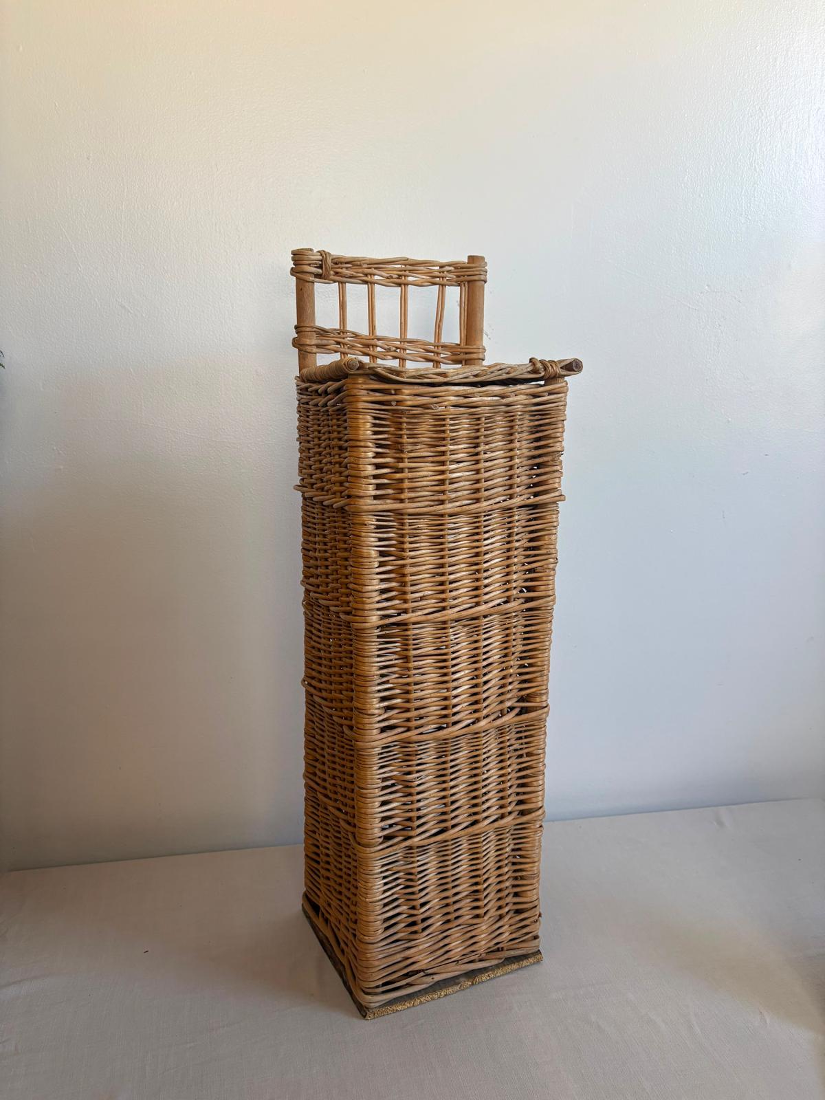 Vintage French Wicker Baguette Basket