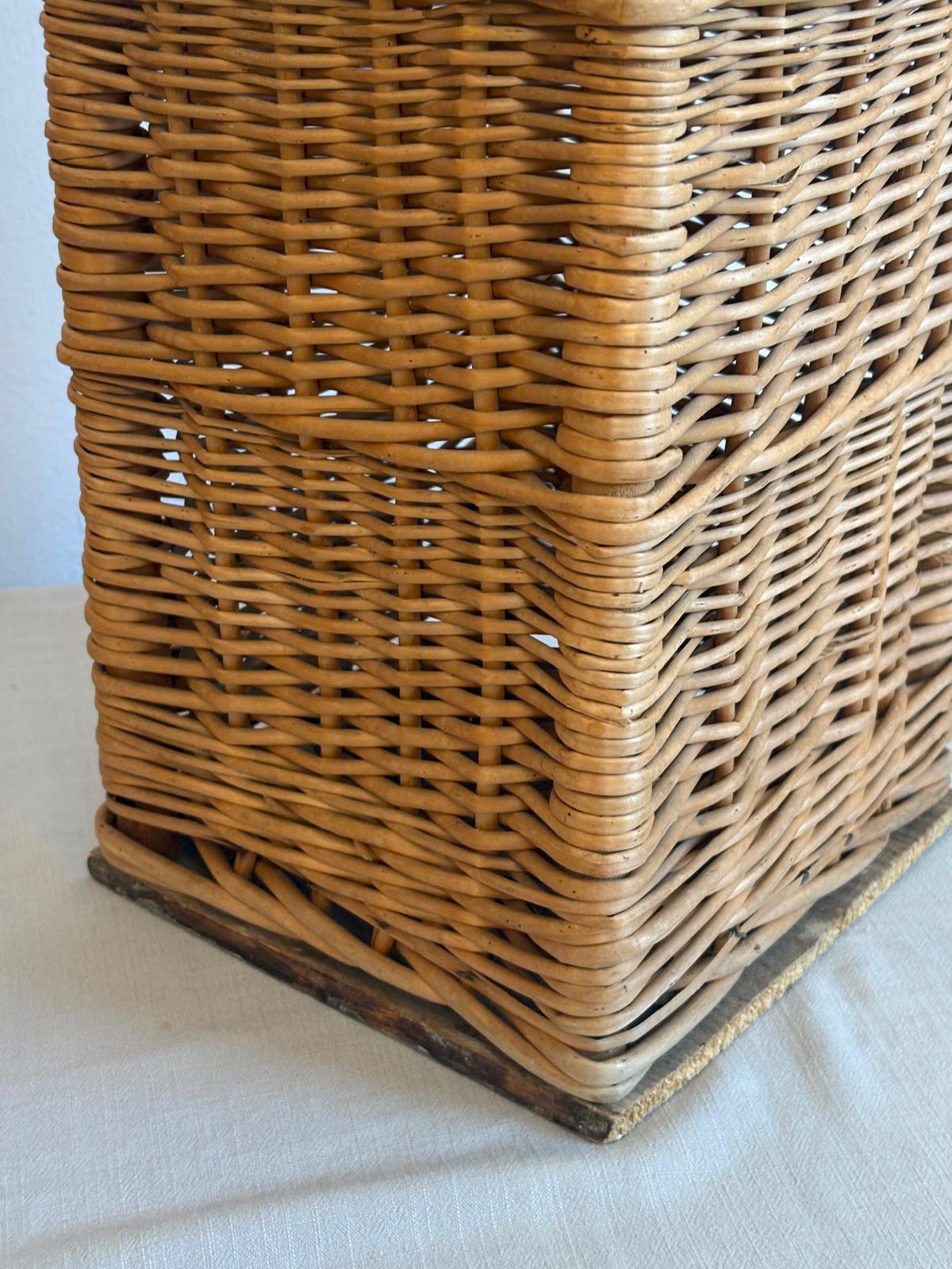 Vintage French Wicker Baguette Basket