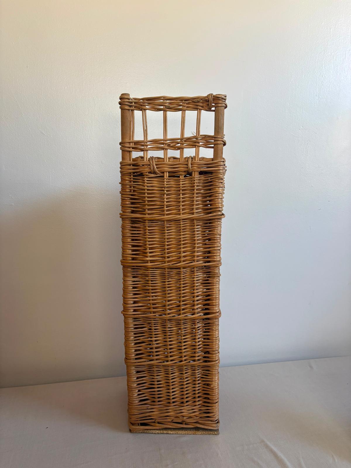 Vintage French Wicker Baguette Basket