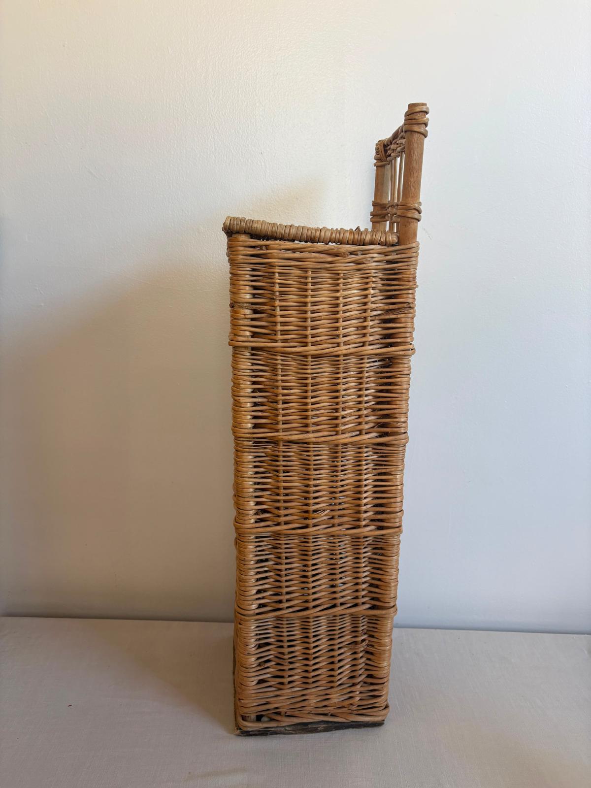 Vintage French Wicker Baguette Basket