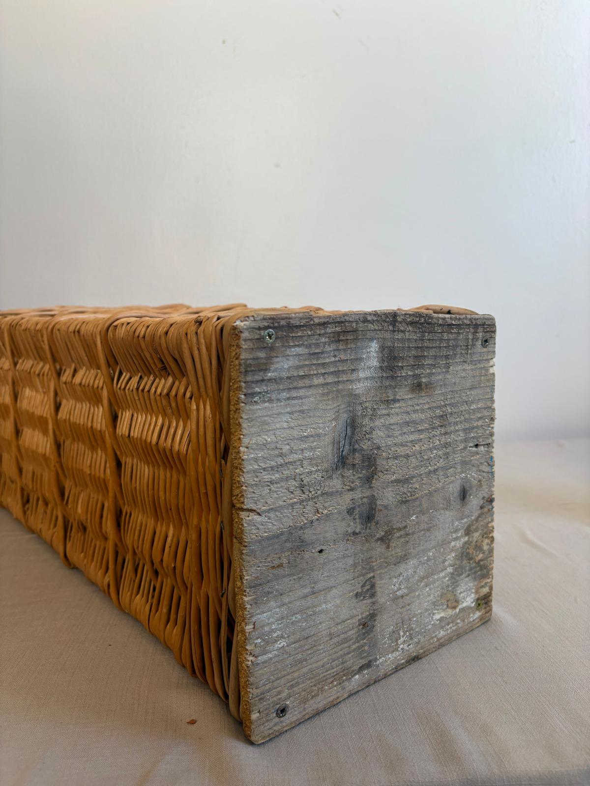 Vintage French Wicker Baguette Basket
