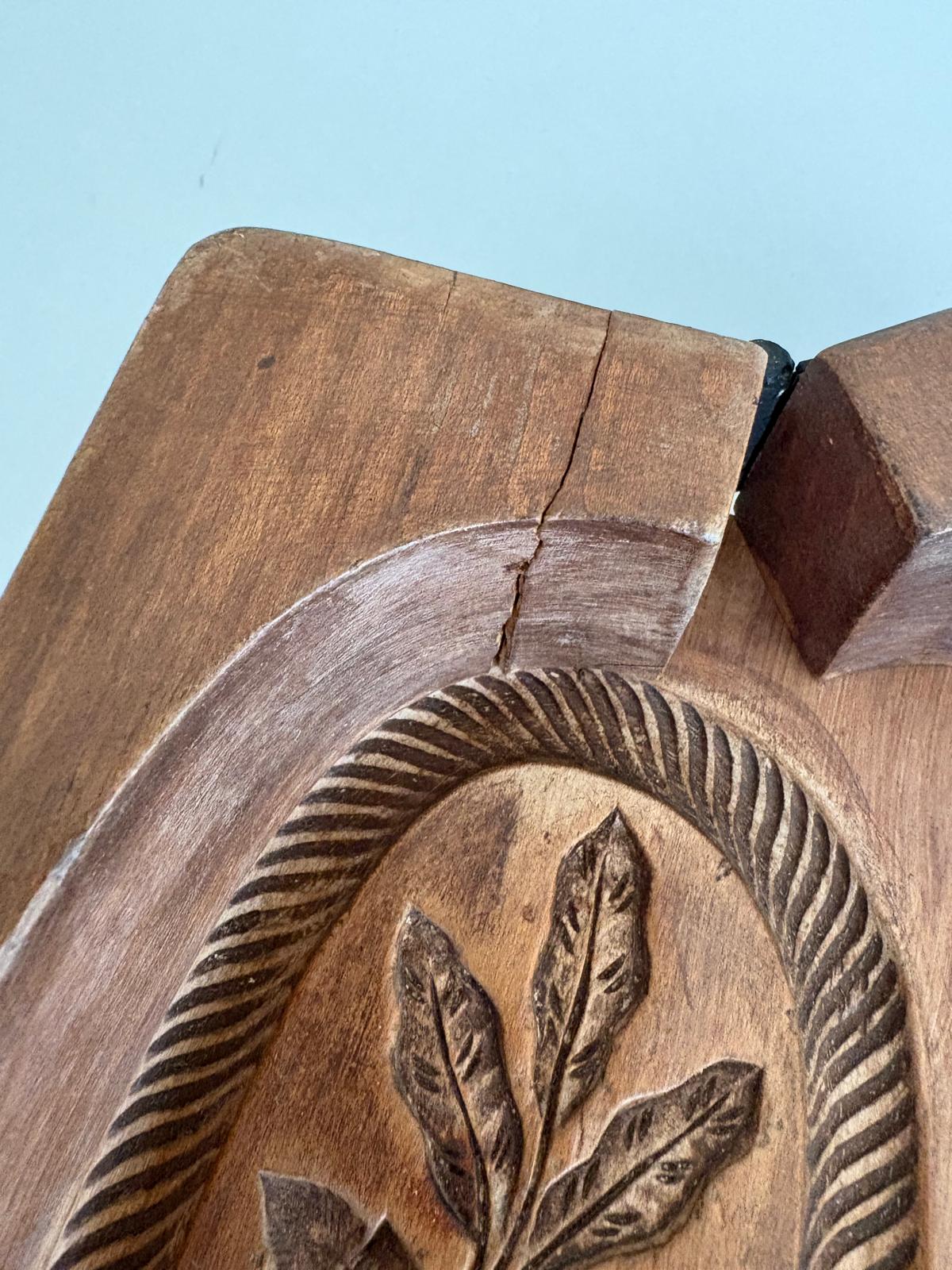 Antique French Butter Acorn & Oak Mold