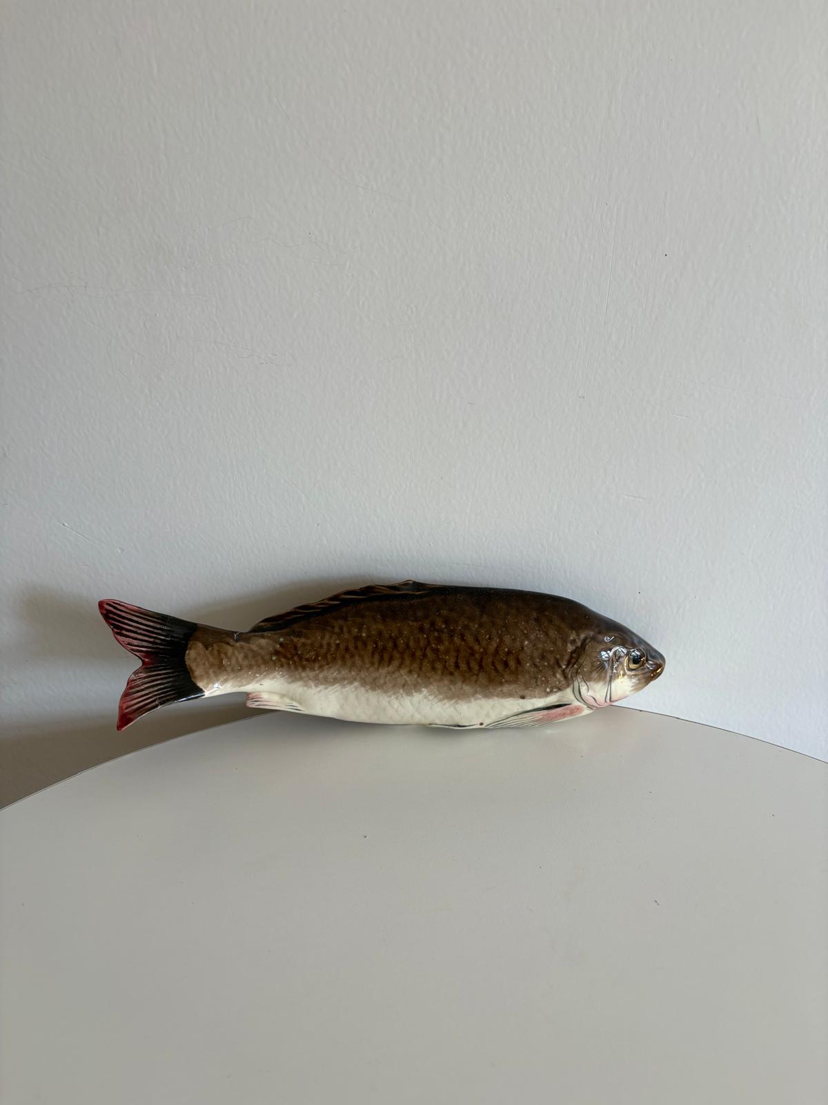 George Dreyfus “Carpe de Fontainebleau” Majolica Fish Wall Pocket
