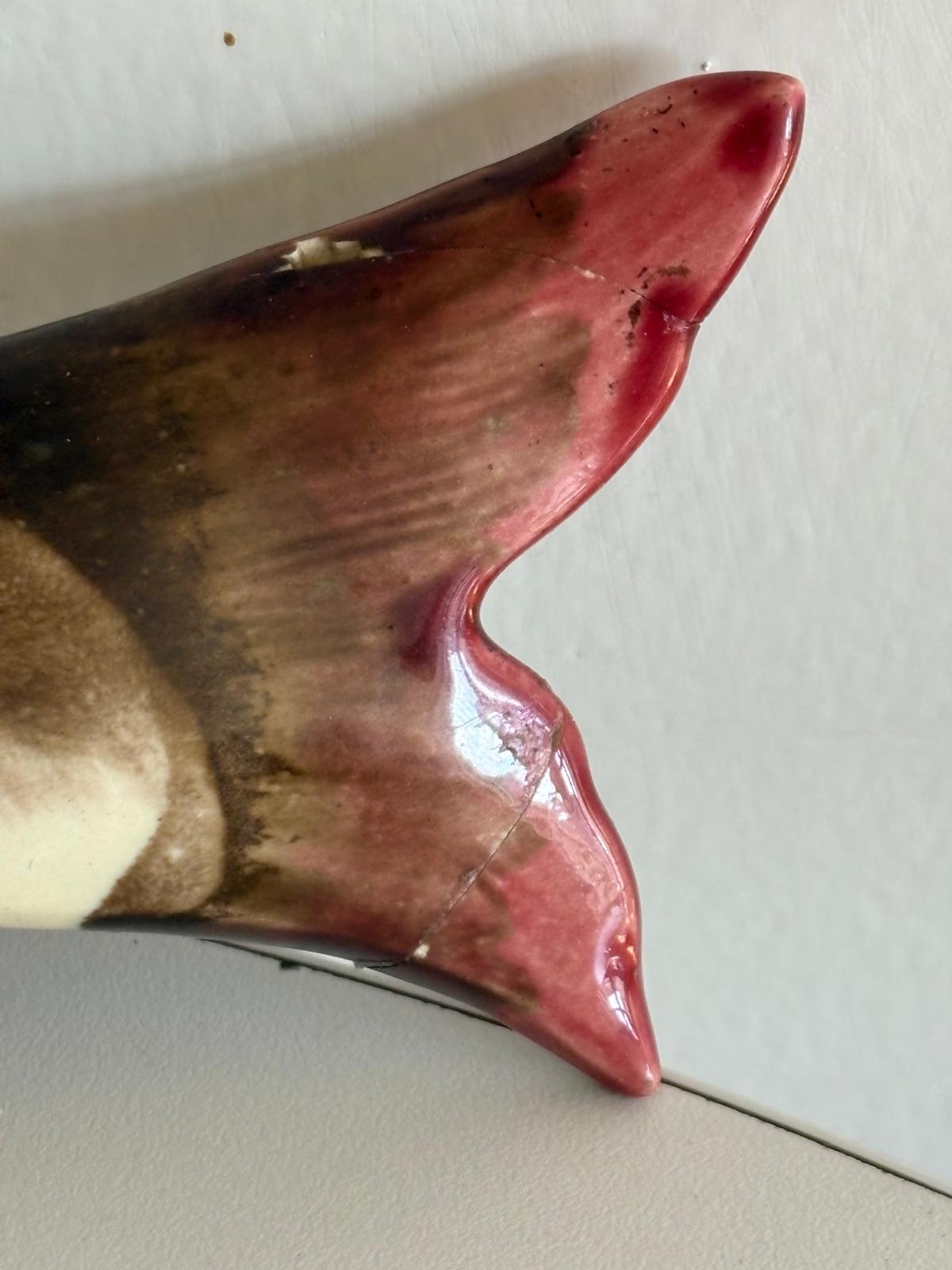 George Dreyfus “Carpe de Fontainebleau” Majolica Fish Wall Pocket