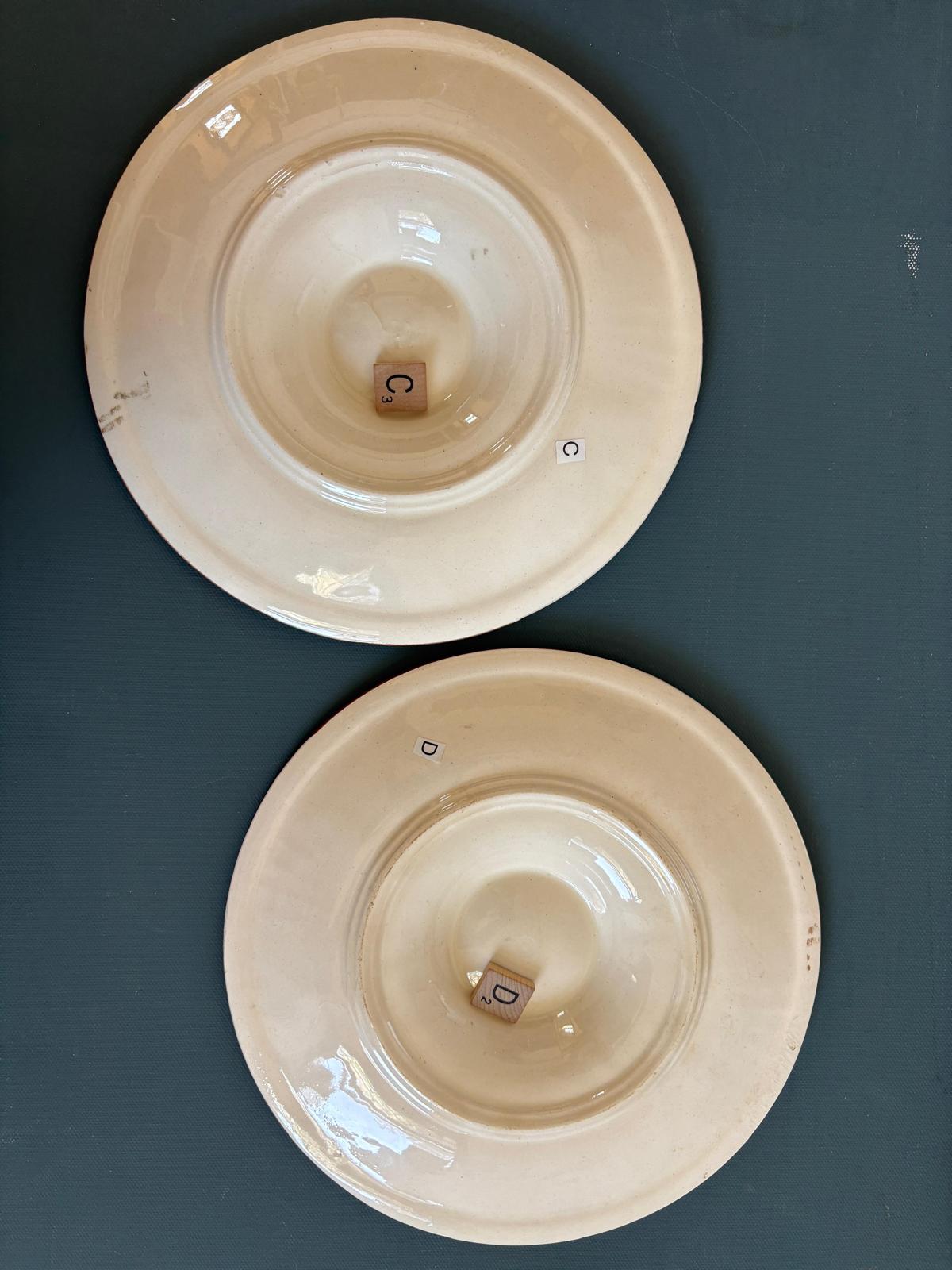 French Longchamp Oyster Plates "C" and "D"