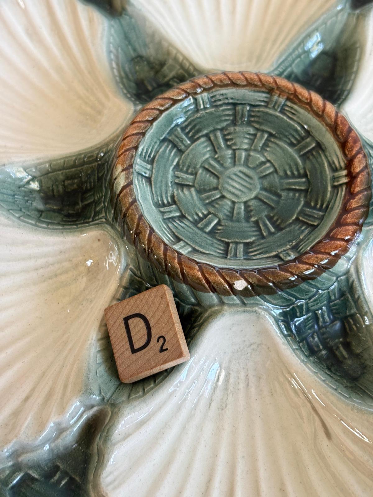 French Longchamp Oyster Plates "C" and "D"