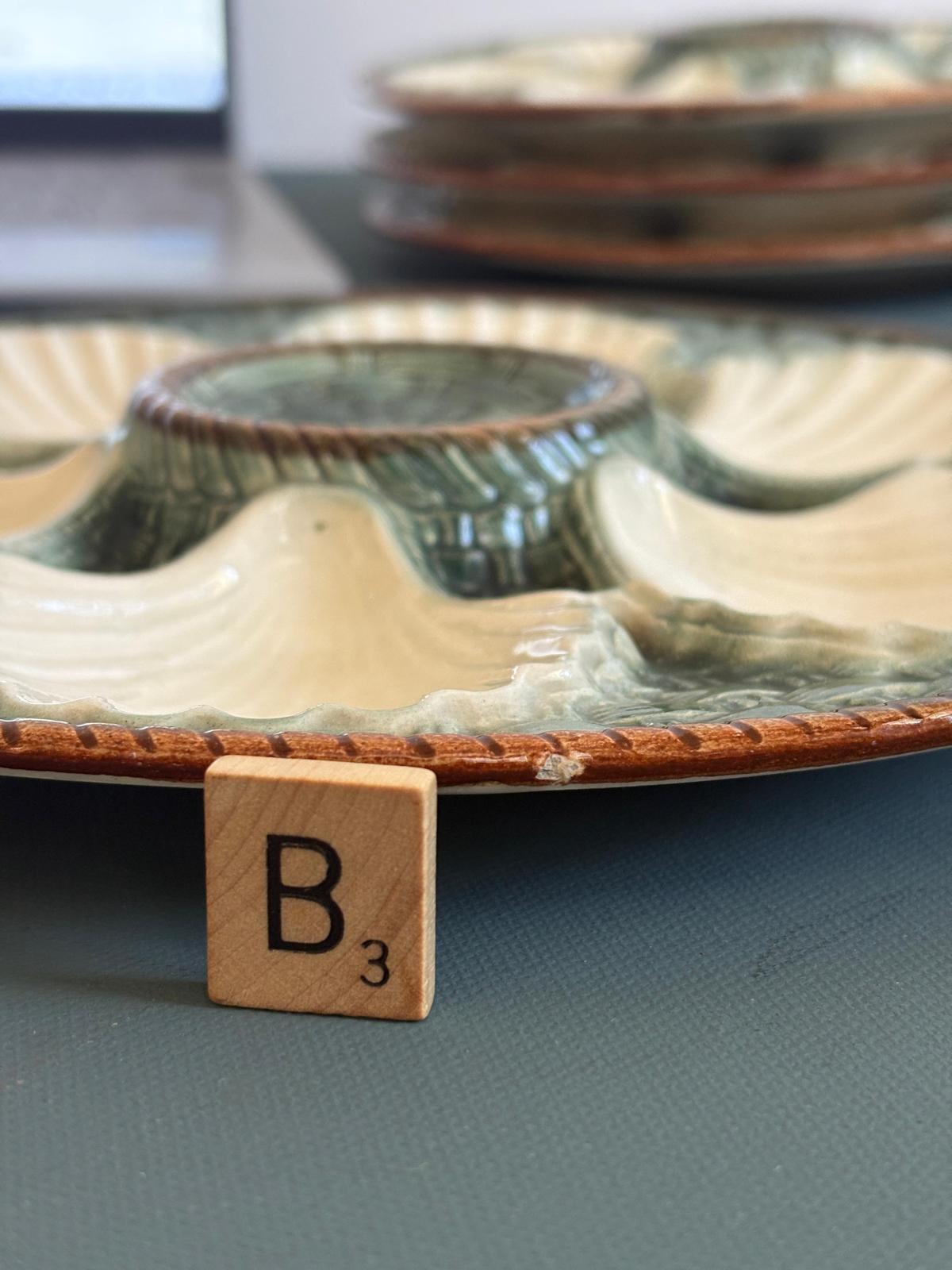 French Longchamp Oyster Plate "B"