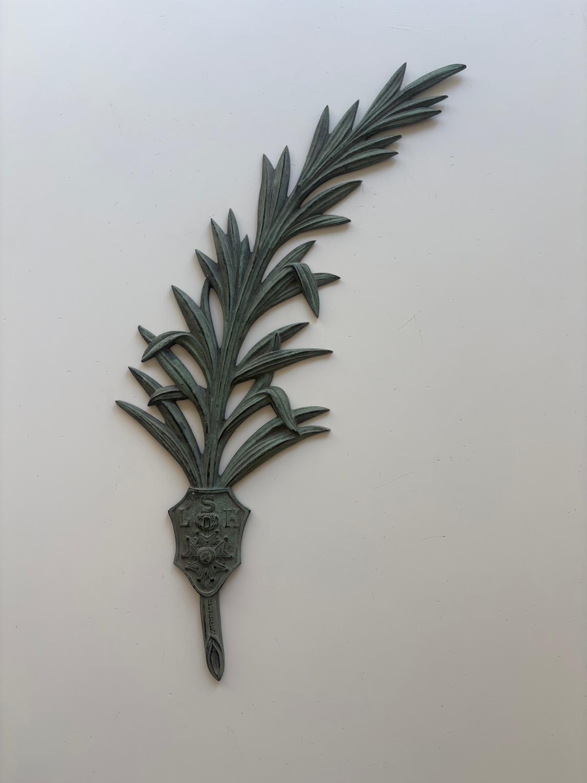 French Bronze Légion d’Honneur Palm Leaf Wall Plaque