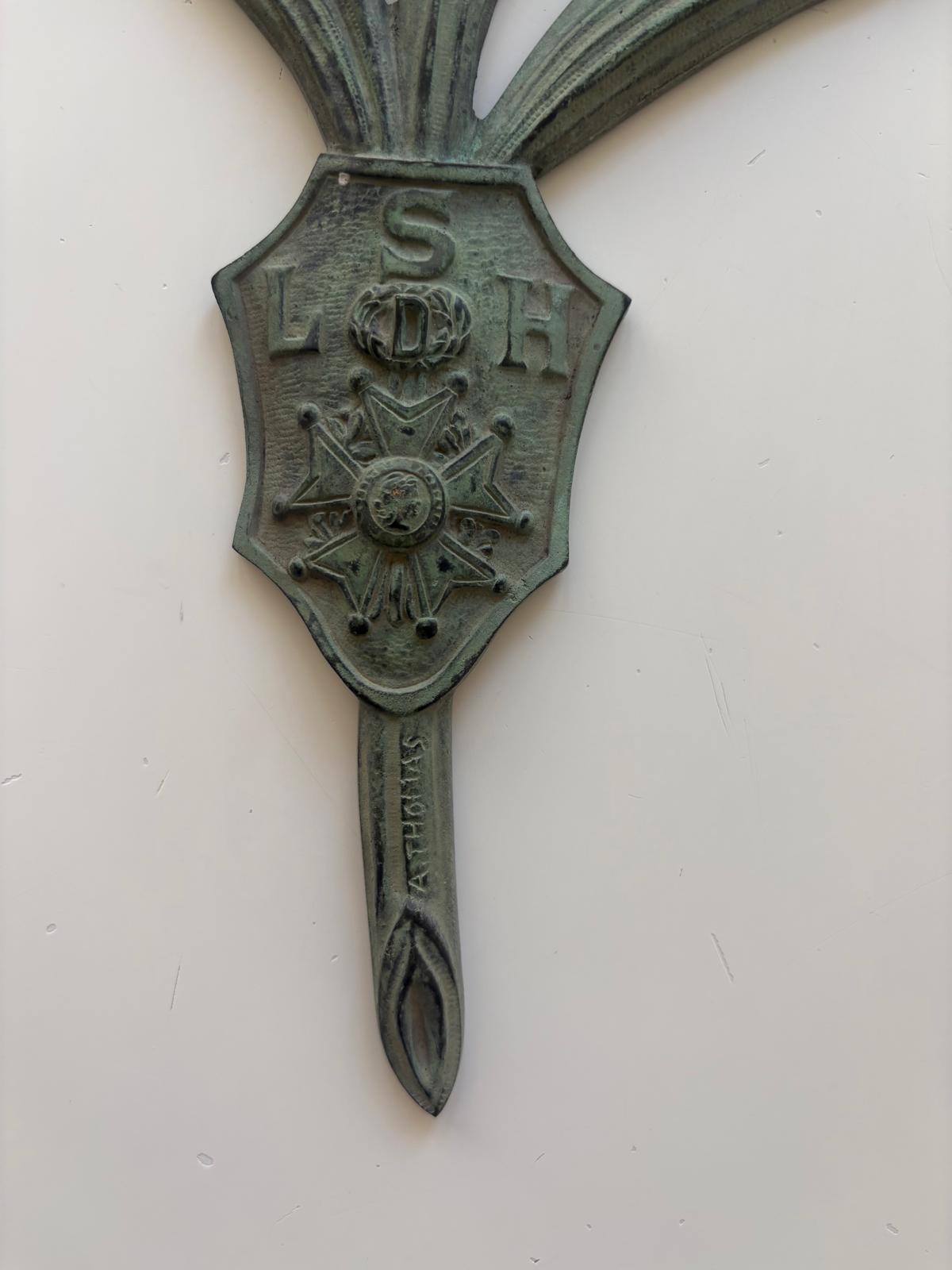 French Bronze Légion d’Honneur Palm Leaf Wall Plaque