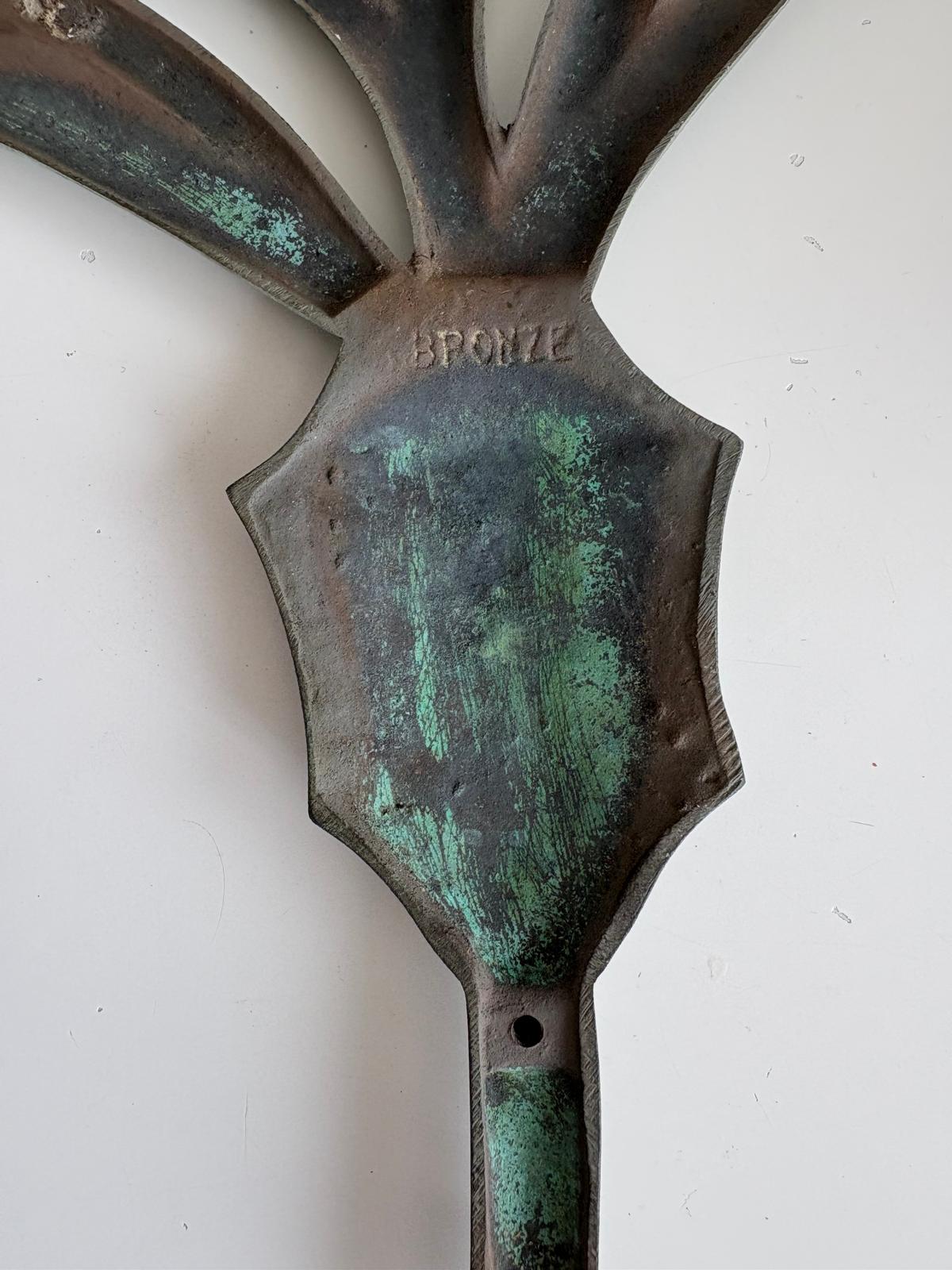 French Bronze Légion d’Honneur Palm Leaf Wall Plaque