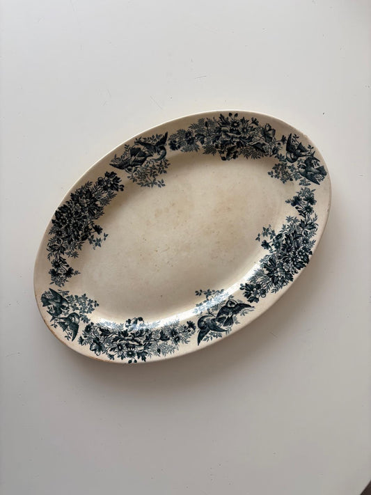 Antique Swiss Clément Coppier  Aubépine Serving Platter
