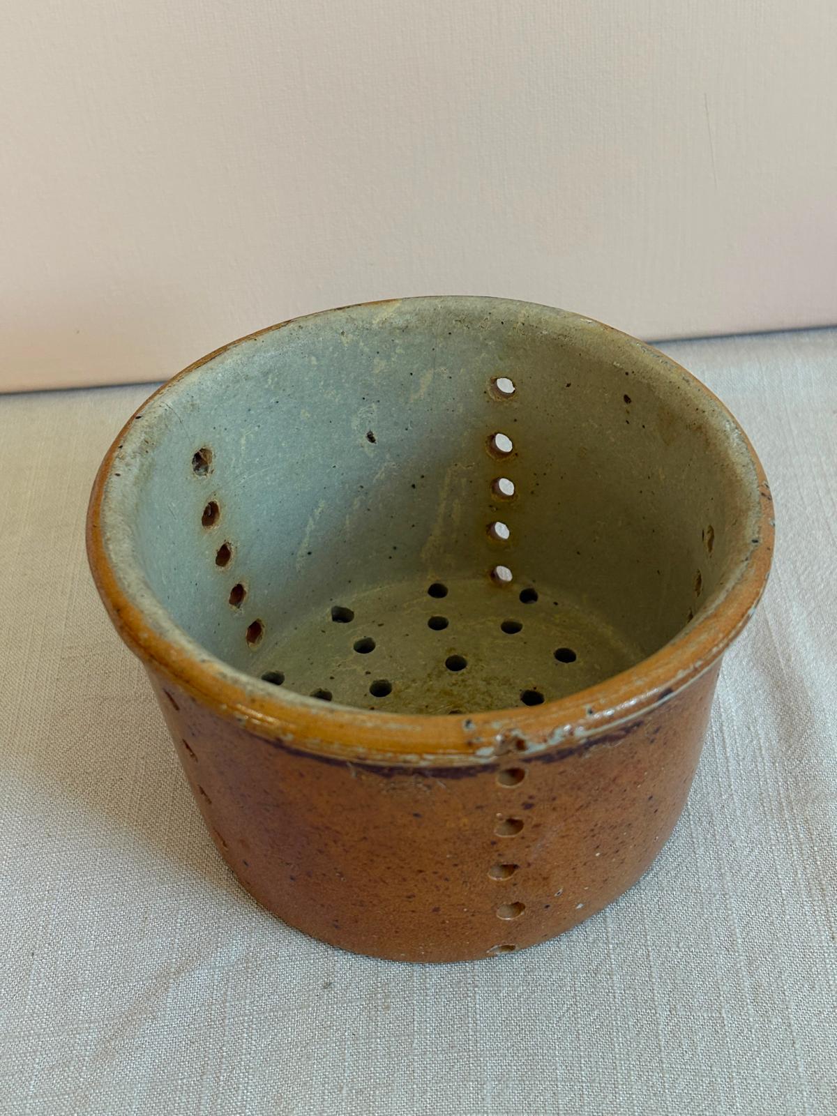 Vintage French Stoneware  Faisselle Cheese Mold "B"