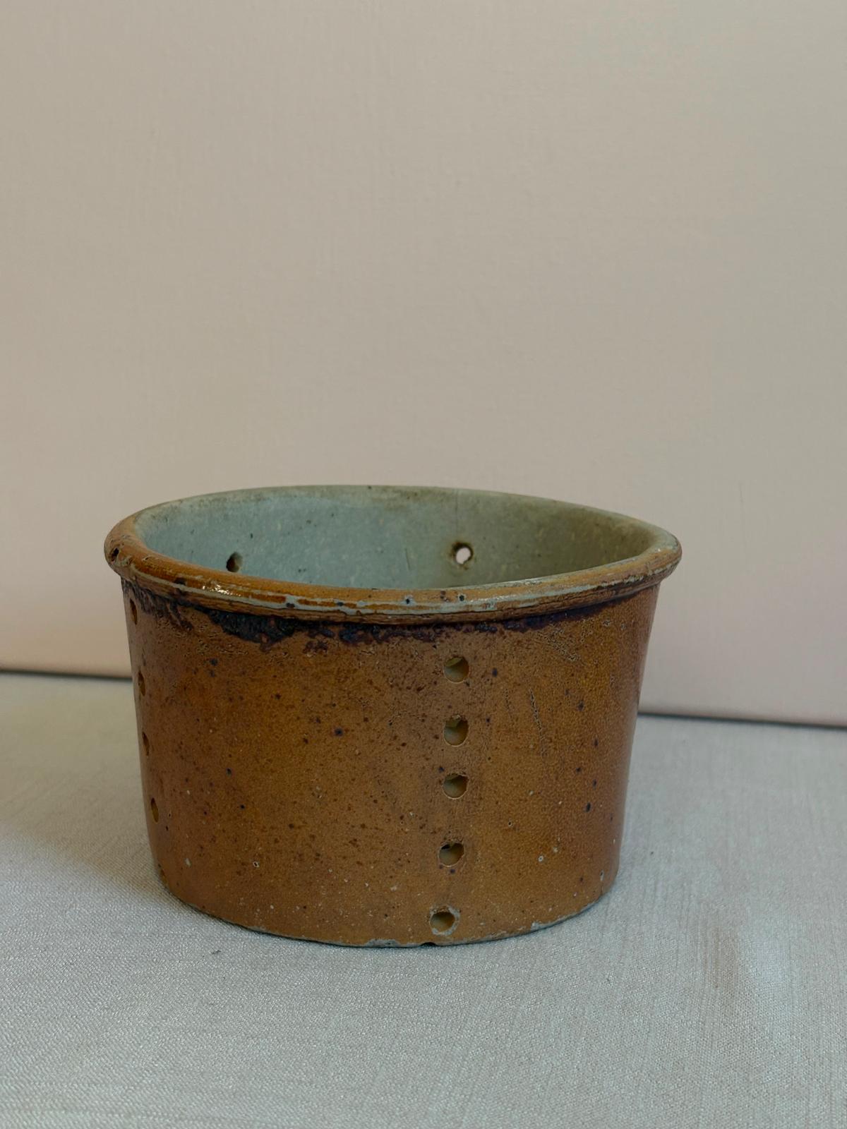 Vintage French Stoneware  Faisselle Cheese Mold "B"