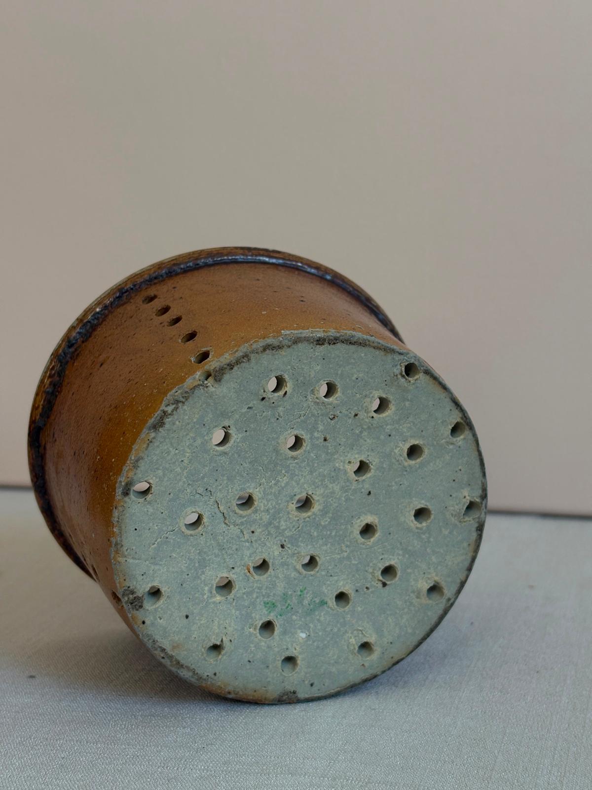 Vintage French Stoneware  Faisselle Cheese Mold "B"
