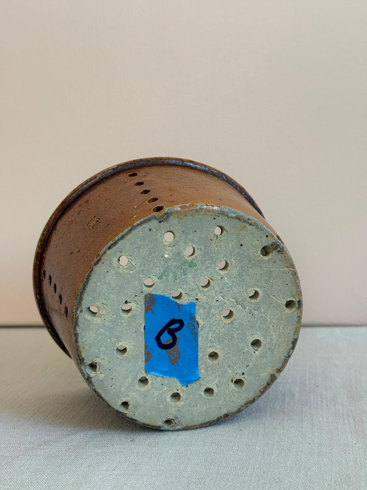 Vintage French Stoneware  Faisselle Cheese Mold "B"