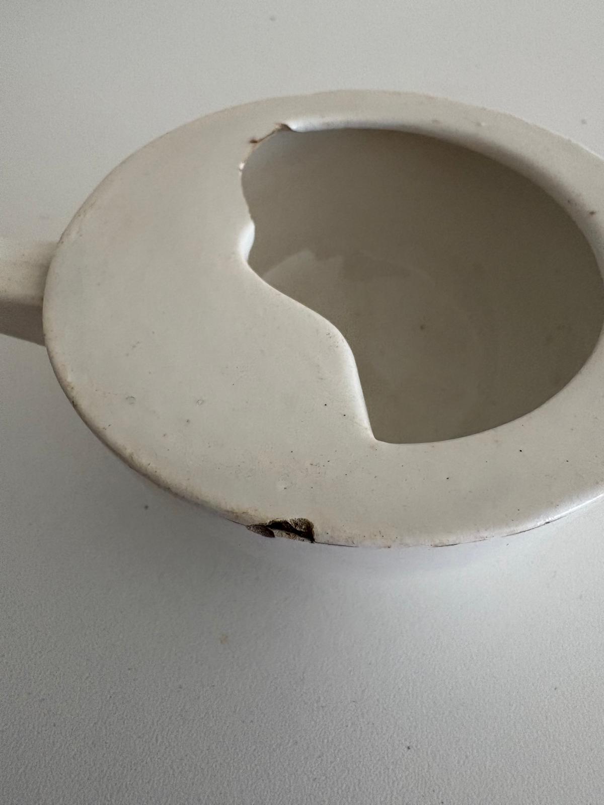 Antique Sarreguemines Faience Invalid Feeder - Collector & Curator