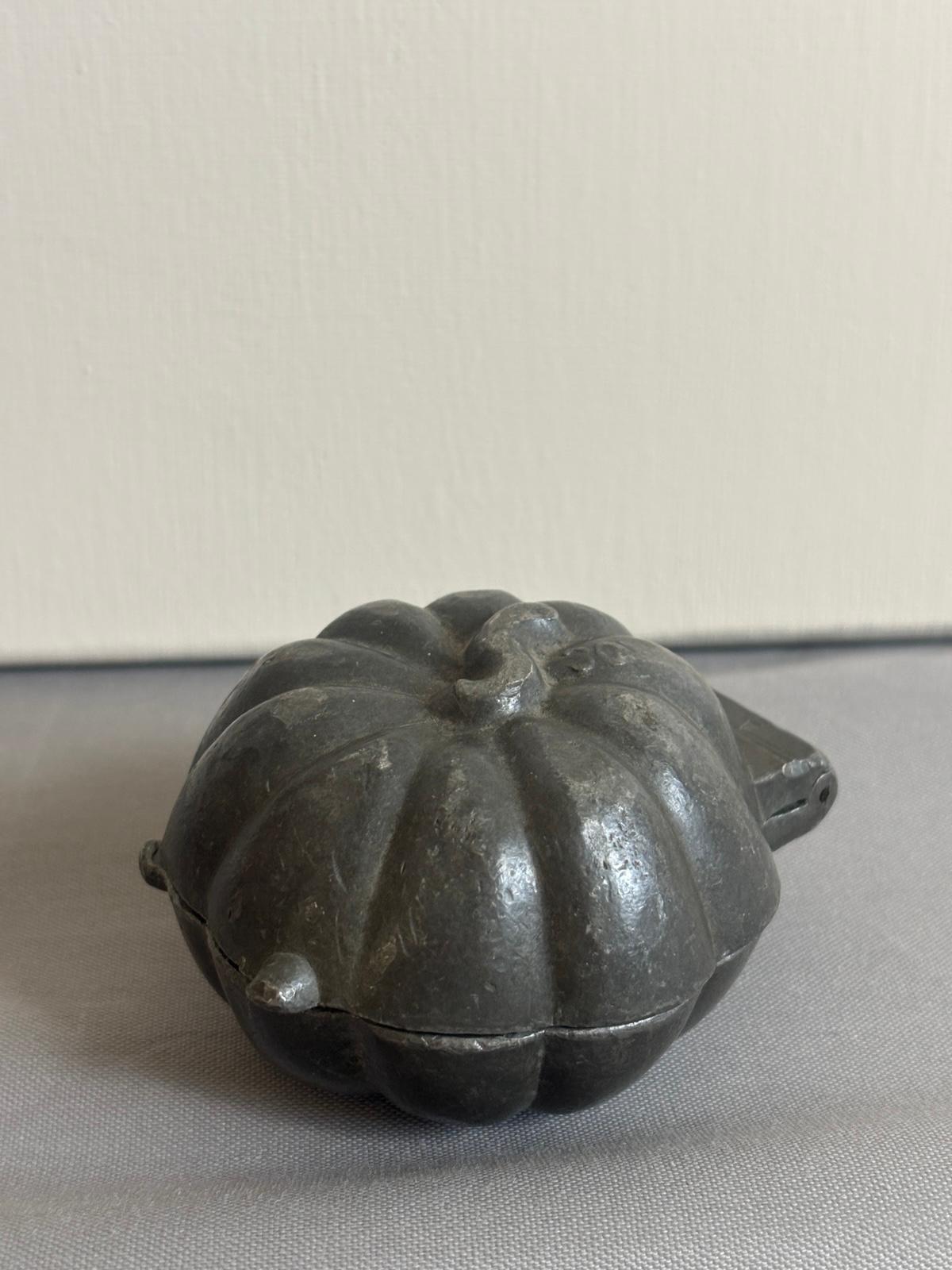 Antique Pewter Pumpkin Ice Cream Mold - Collector & Curator