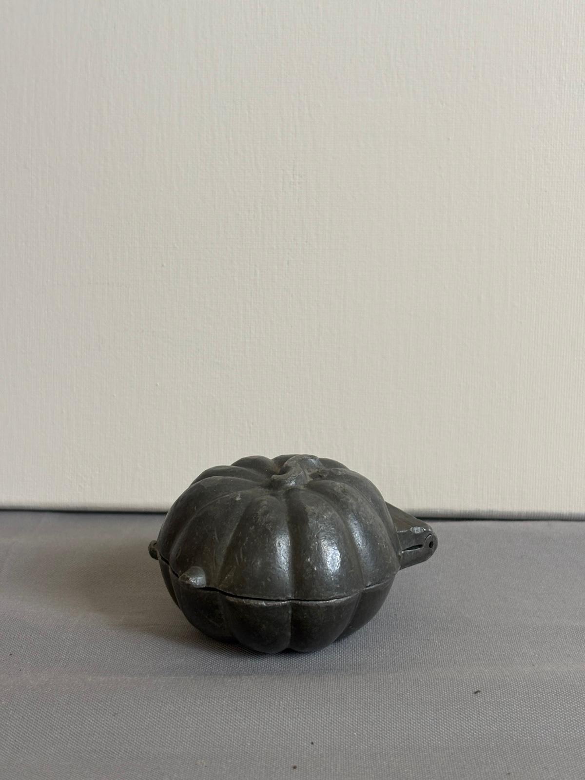 Antique Pewter Pumpkin Ice Cream Mold - Collector & Curator