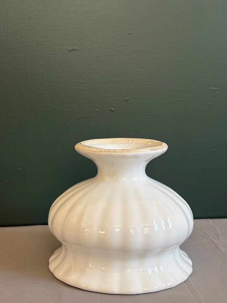 Vintage White Pedestal Urn - Collector & Curator