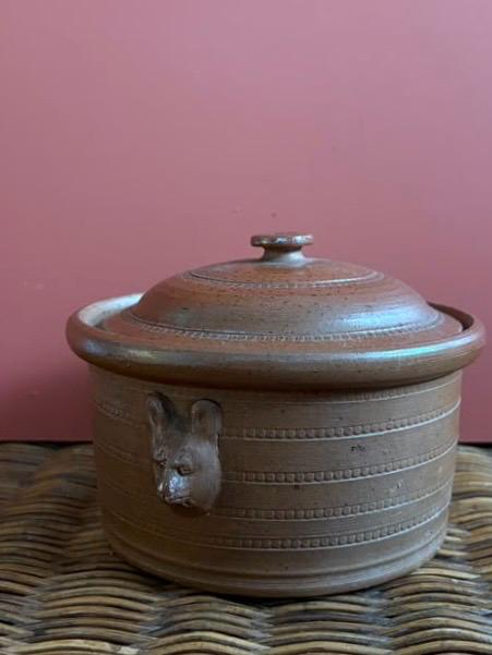 French Corneau Myennes Lidded Stoneware Pot - Collector & Curator