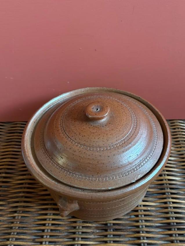 French Corneau Myennes Lidded Stoneware Pot - Collector & Curator