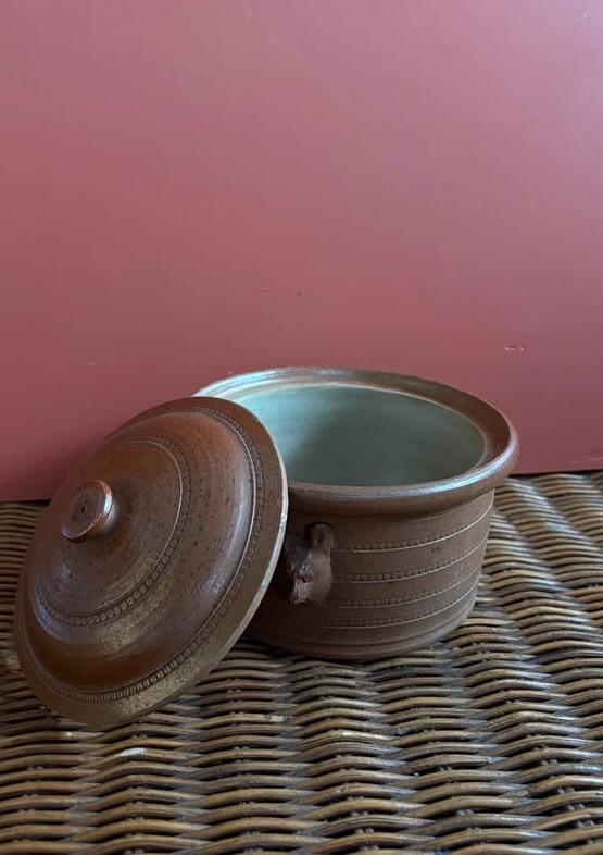 French Corneau Myennes Lidded Stoneware Pot - Collector & Curator