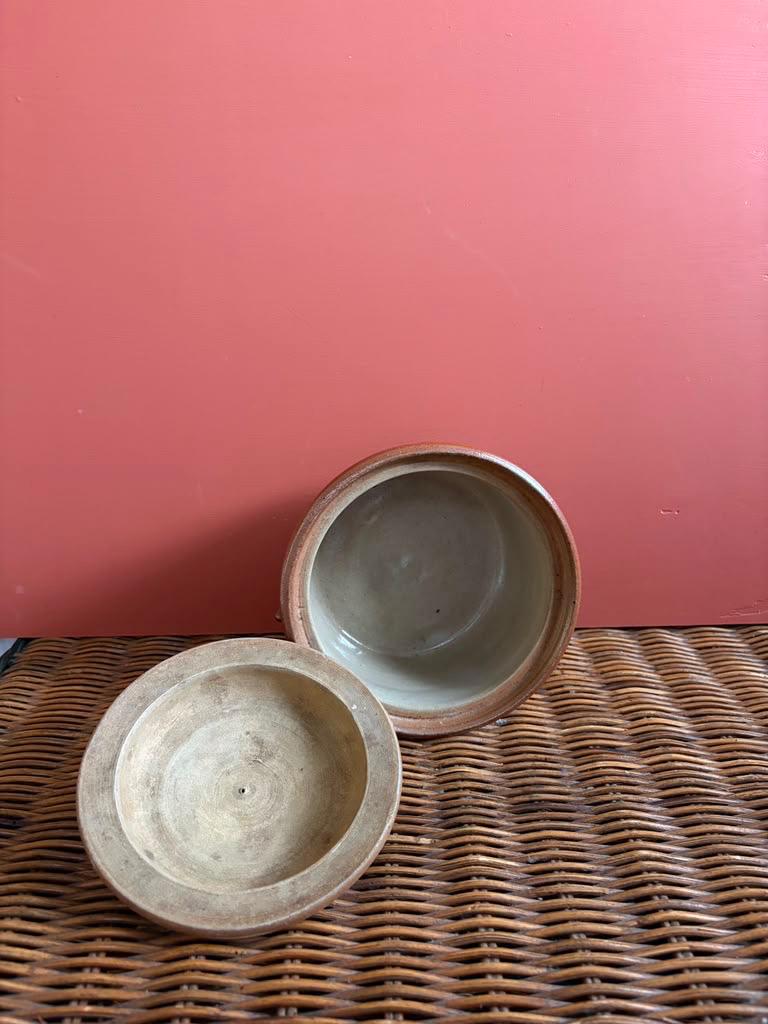 French Corneau Myennes Lidded Stoneware Pot - Collector & Curator