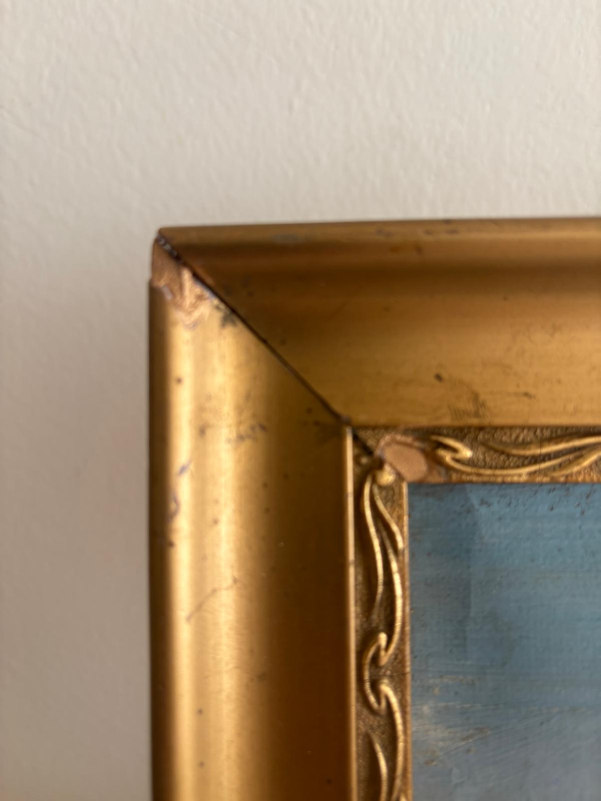 Framed Lakeside  with Swans & Hand Painted Decorative Breadboard