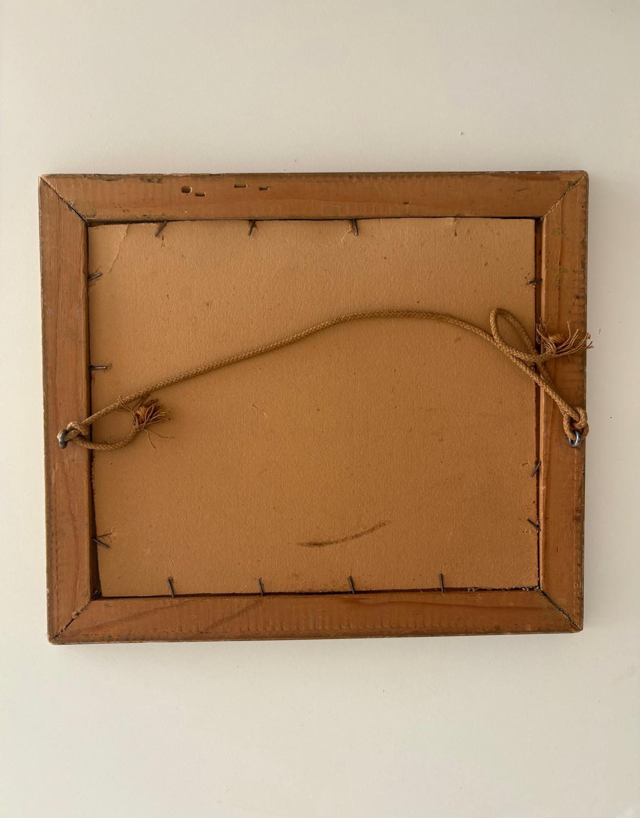 Framed Lakeside  with Swans & Hand Painted Decorative Breadboard