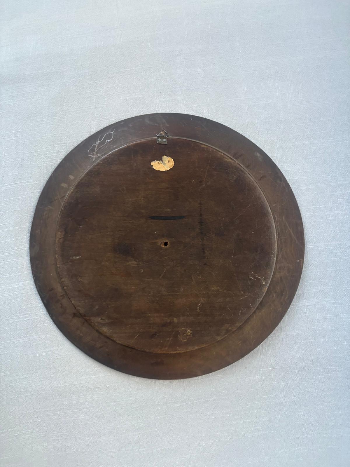 Framed Lakeside  with Swans & Hand Painted Decorative Breadboard