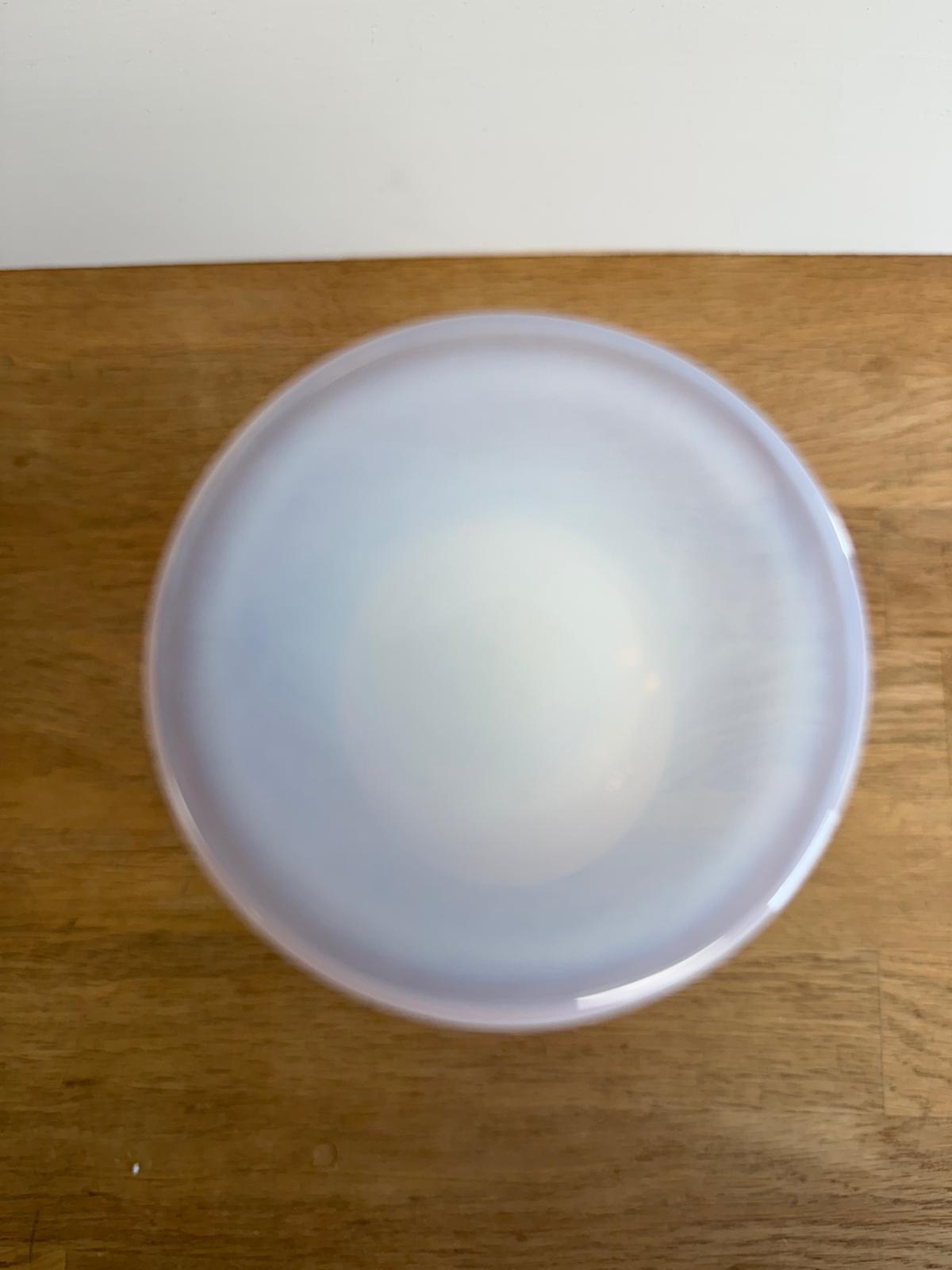 Blush Pink with Ormolu Rim /Pink with White Base Opaline Trumpet Form