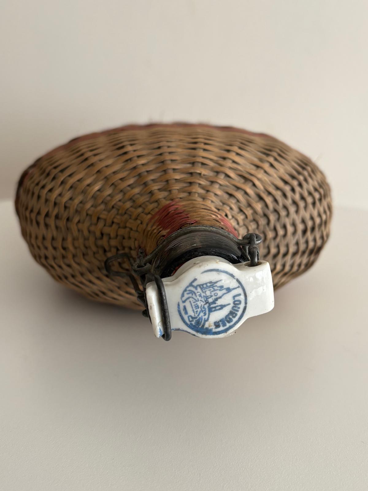 Wooden Swan Box, Lourdes Wicker Bottle, Vintage  Wicker Canteen Bottle , Antique English Tea Caddy - Collector & Curator