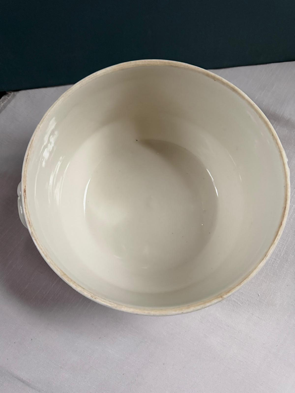 St Uze French Covered Soup Tureen Blue Art Nouveau Motif AZ-1 - Collector & Curator