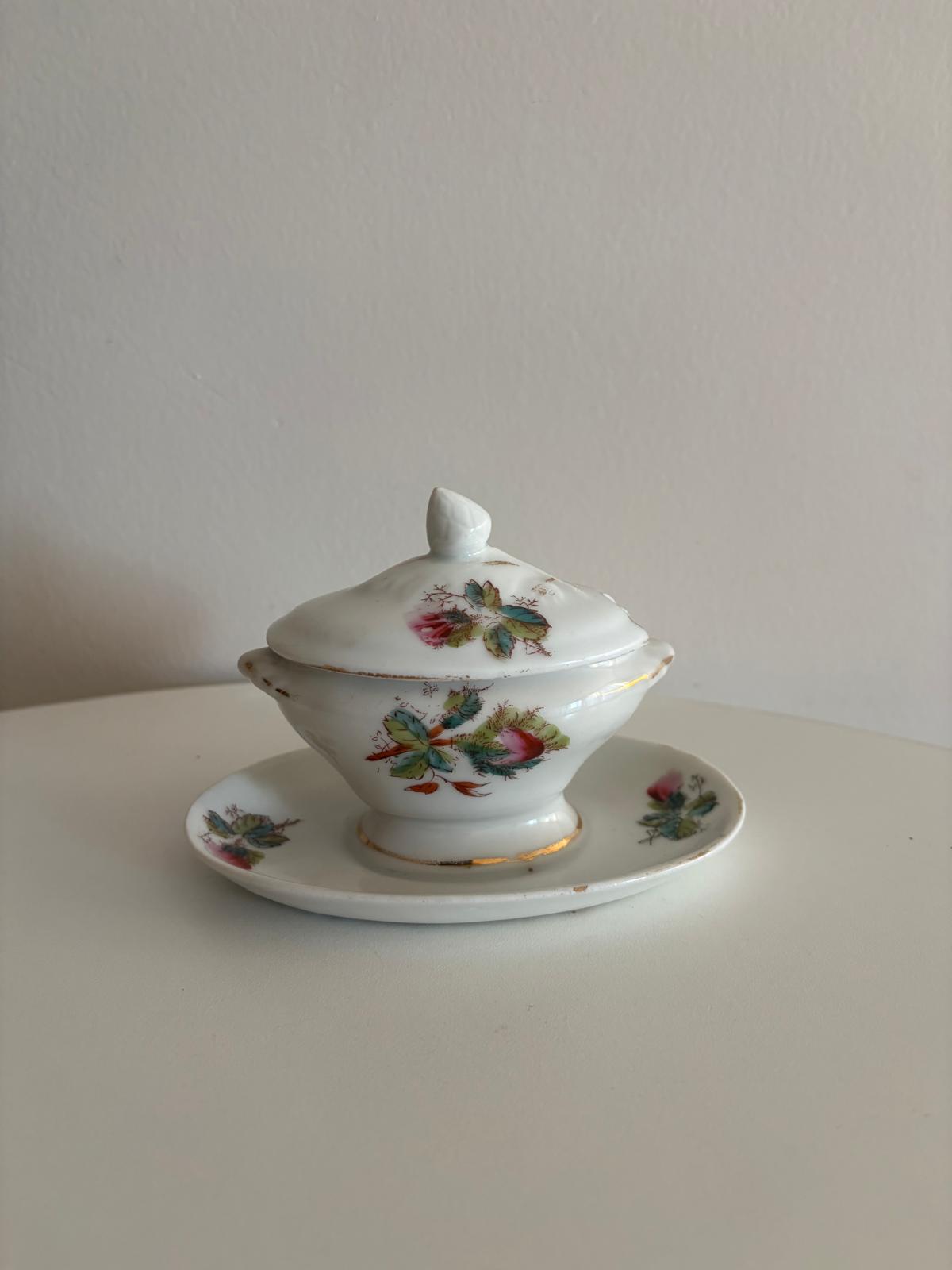 French Hand-Carved Wooden Dough Bowl &  French Moutardière - Collector & Curator