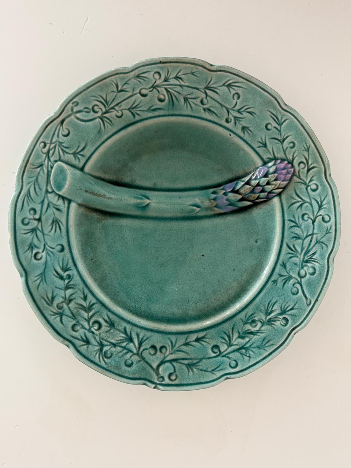 Carcassonne Copperplate Engraving, Breadboard, Sauciere, Asparagus Majolica, - Collector & Curator