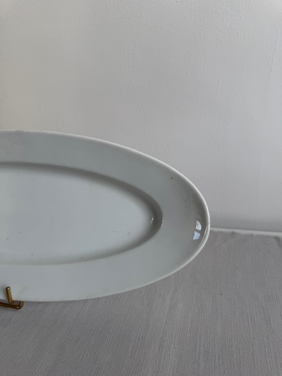 Goebel West Germany Beehive Honey Pot with Applied Bees, Antique French Ironstone Oval Platter, Large White Serving Dish, 22” - Collector & Curator