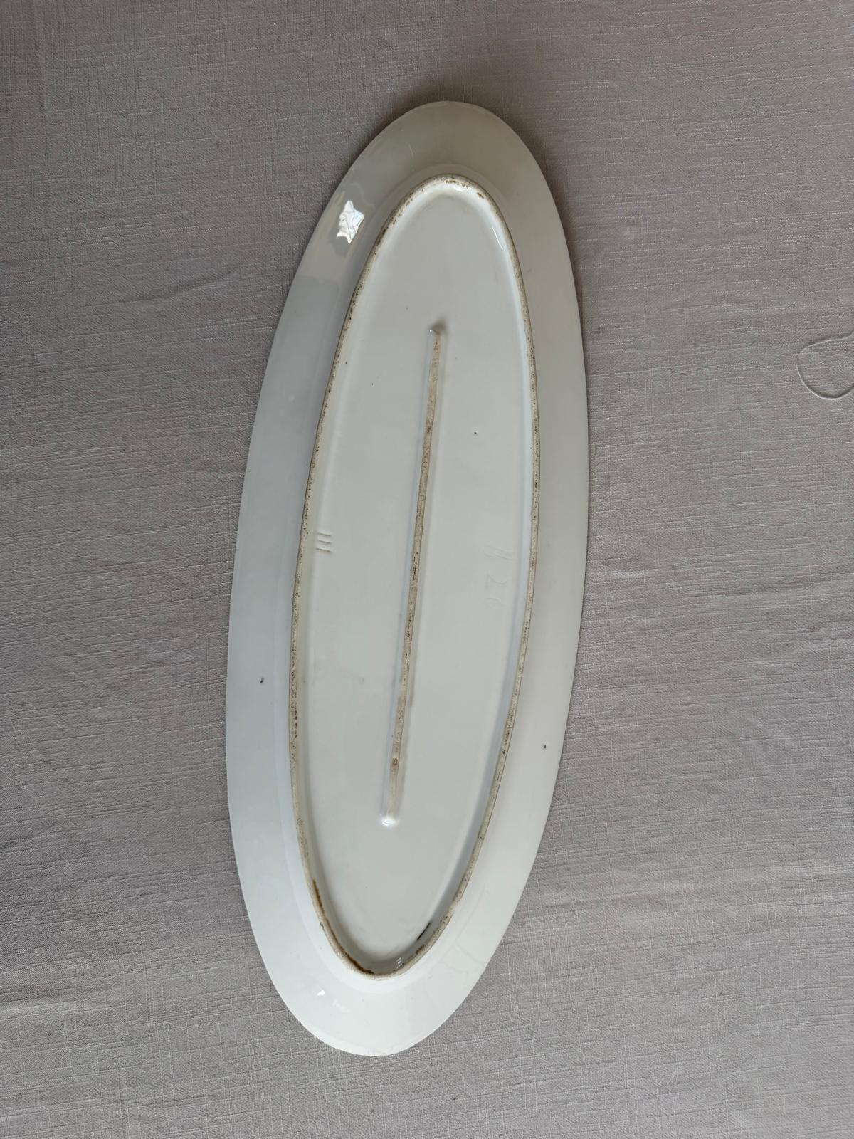 Goebel West Germany Beehive Honey Pot with Applied Bees, Antique French Ironstone Oval Platter, Large White Serving Dish, 22” - Collector & Curator