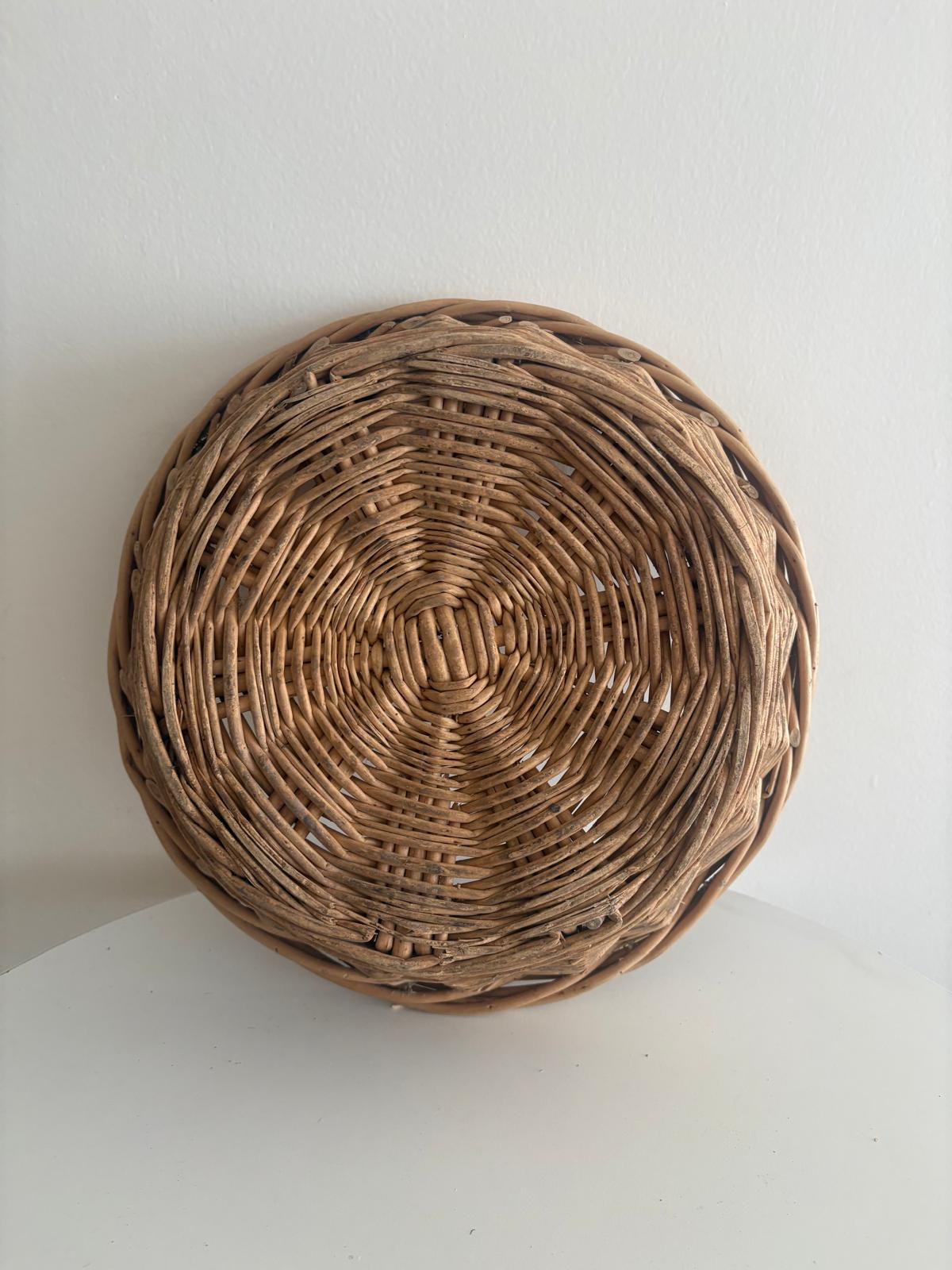 Two Vintage French Wicker Bread Basket - Collector & Curator