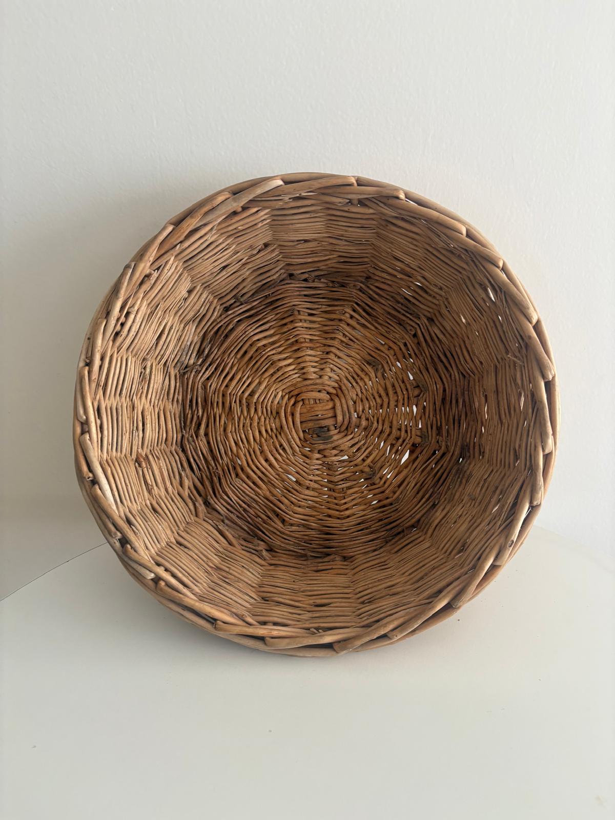 Two Vintage French Wicker Bread Basket - Collector & Curator
