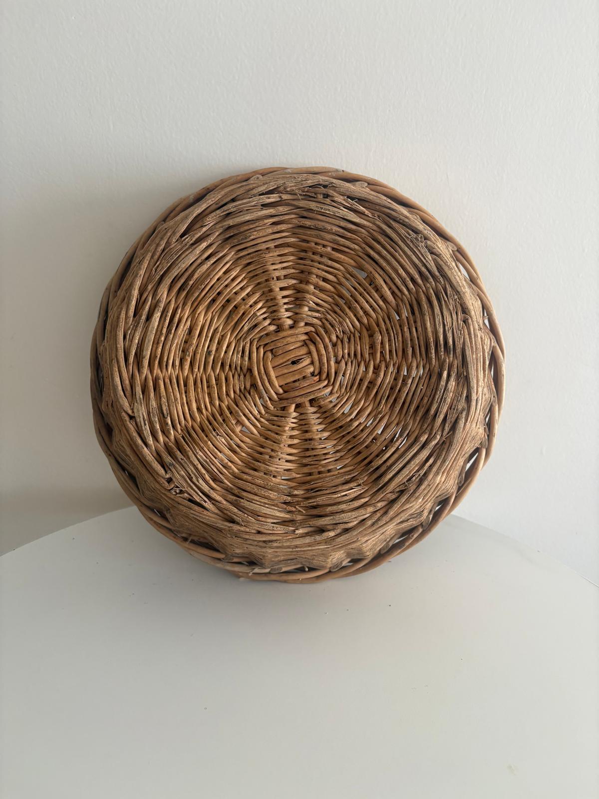 Two Vintage French Wicker Bread Basket - Collector & Curator