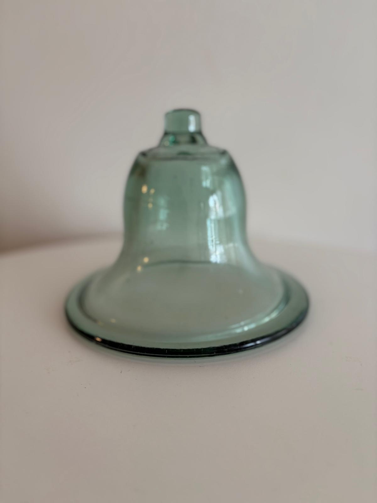 Vintage Green Hand Blown Glass Pitcher, Vintage French Glass Cloche - Collector & Curator