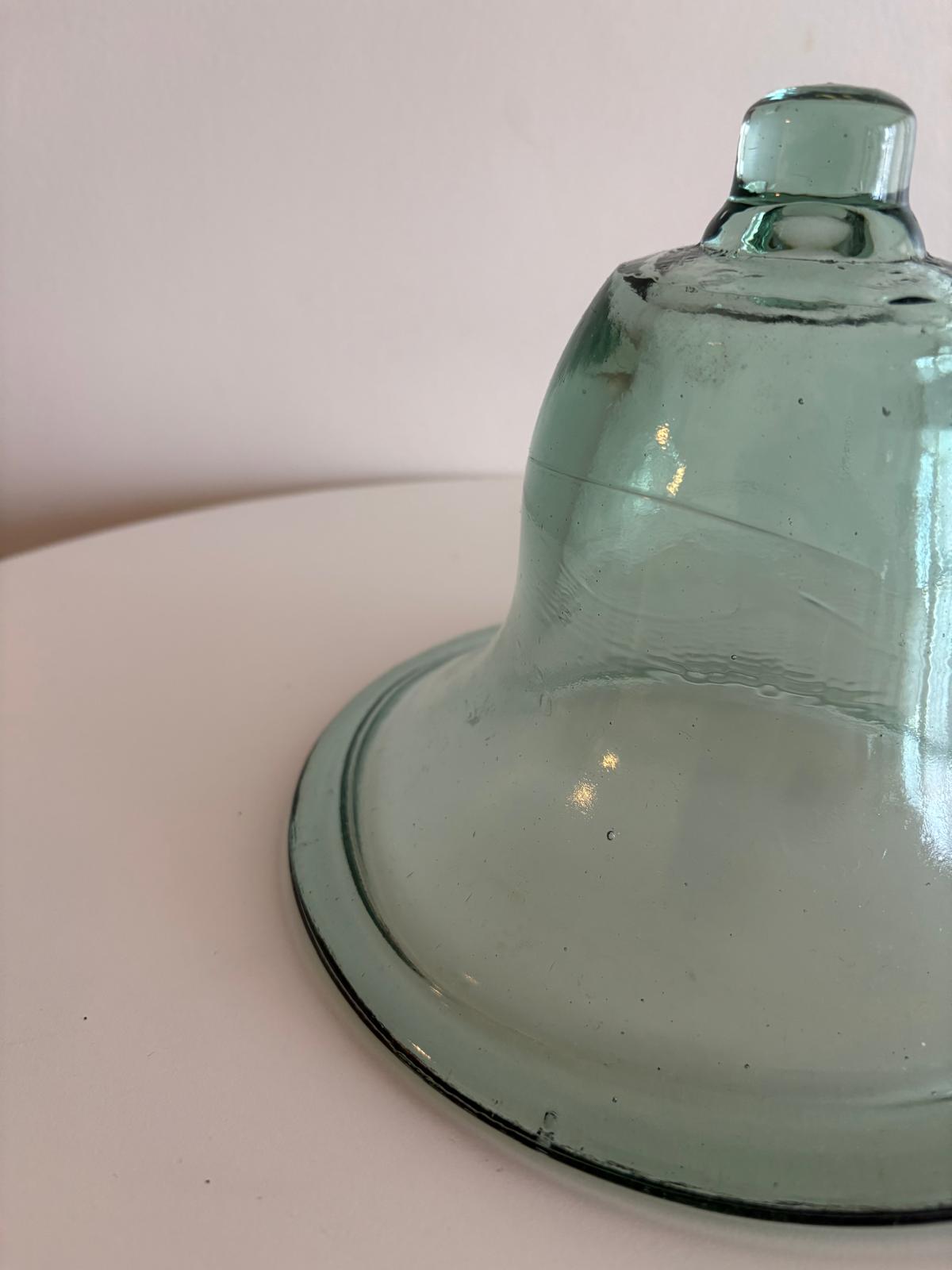 Vintage Green Hand Blown Glass Pitcher, Vintage French Glass Cloche - Collector & Curator