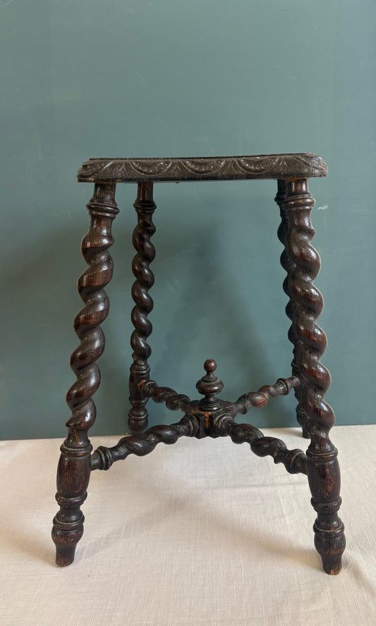 Antique English Barley Twist Side Table