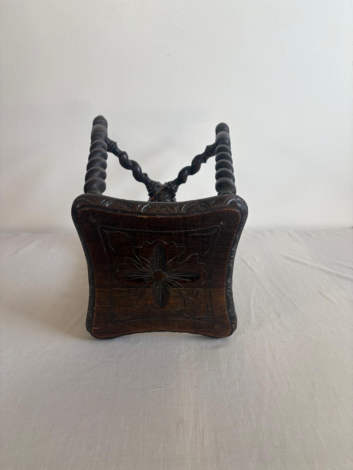 Antique English Barley Twist Side Table - Collector & Curator