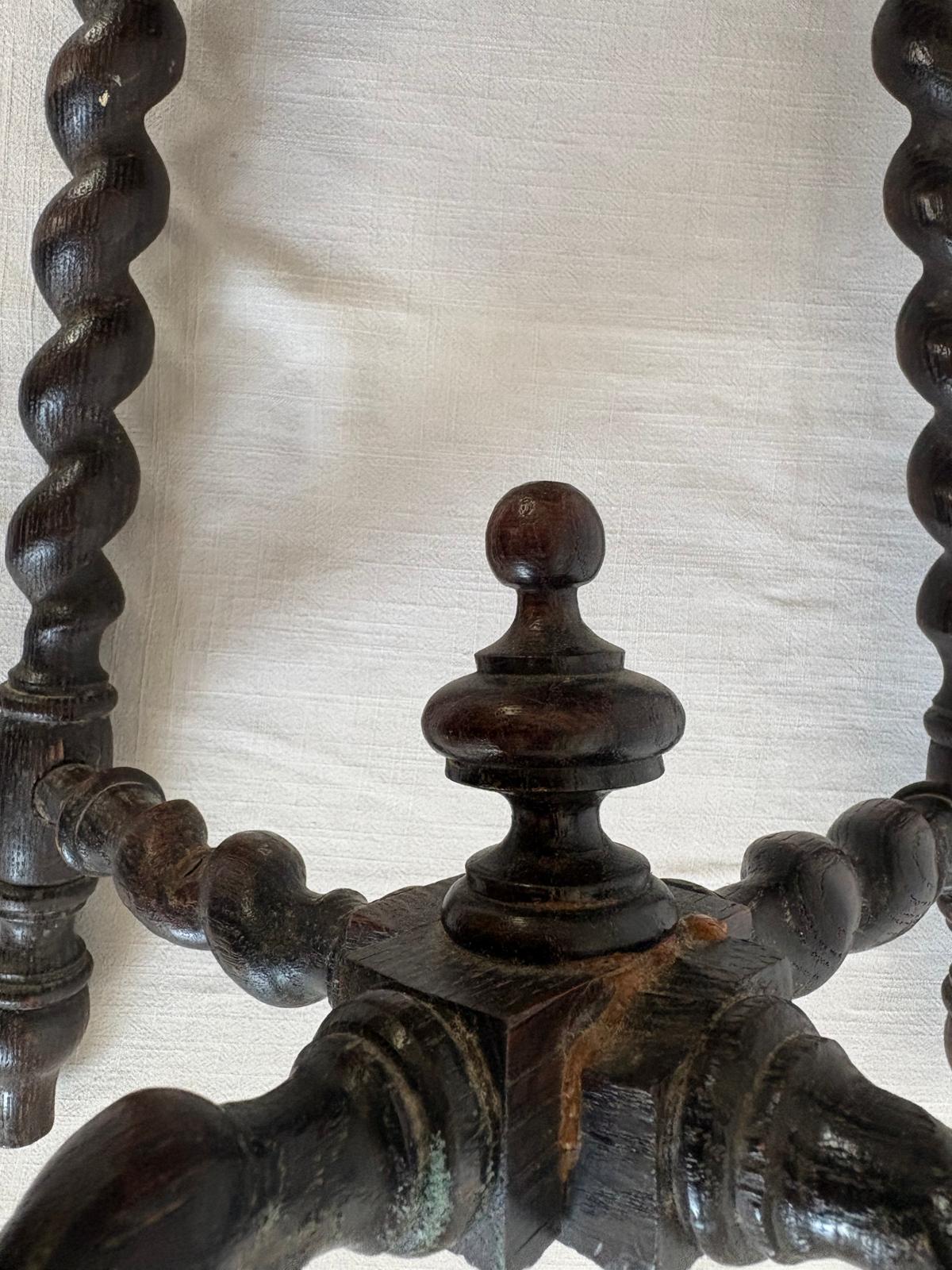 Antique English Barley Twist Side Table - Collector & Curator